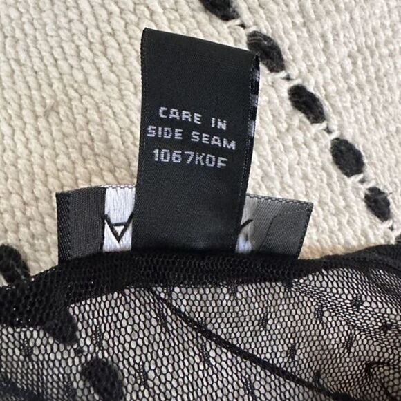 A. Byer Boho Black Sheer Embroidered Bell Sleeve Top  S - Picture 13 of 13